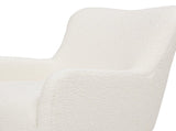 Nimbus 27.5" Curved Accent Chair, Ivory White Boucle B2719P238256