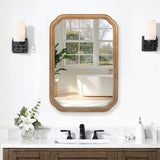 29.72*19.69 inches Functional Mirror with Cabinet, Wood Framed Bathroom Wall Cabinet with Mirror and W2295P339148