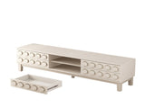 Modern Mid-Century Media Console with 4 Drawers and Cable Management, TV Console Table for TVs up to W757P305595