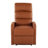 Dormi Contemporary Recliner Chair in Camel Faux Leather by LumiSource B202P223697