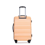 Expandable 3 Piece Luggage Sets PC Lightweight & Durable Suitcase with Two Hooks, Spinner Wheels, 57841109