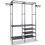 ZUN Clothing Rack Clothes Rack, 66'' Multifunctional Garment Rack for Hanging Clothes, 4 Tiers Portable 44674946