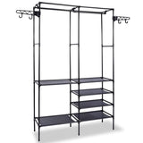 ZUN Clothing Rack Clothes Rack, 66'' Multifunctional Garment Rack for Hanging Clothes, 4 Tiers Portable 44674946