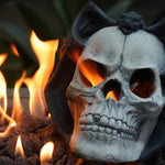 ZUN Fire Pit Demon Skull Gas Log for Ventless & Vent Free, Propane, Gel, Ethanol, Electric, Outdoor W2734P194125