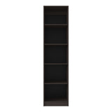 Home Slim 5 Shelves Narrow Bookcase With Open Shelves, Stained Walnut B070P337150