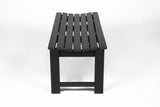 Backless HDPE Adirondack Bench with Wood Texture, Poly Lumber Seat for Patio, Backyard, Balcony, All W2103P254587