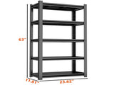 63" H Adjustable Storage Rack, Adjustable Shelves, 2000LBS Five-Tier Shelving Unit, 41687760