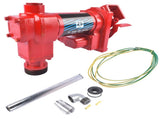 Red High Flow Fuel Transfer Pump 12V 25GPM with Auto Nozzle Heavy Duty Cast Iron 86990496
