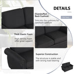 ZUN 57.9" Orisfur Pull Out Sofa Bed Loveseat Sleeper with Twin Size Memory Mattress with Two USB Ports N719P210624B