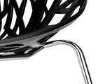 4pcs Bird's Nest Style Lounge Chair Black 75540530