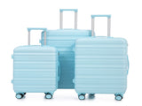 3 in 1 20"/24"/28" 3 pcs/set in ABS Spinner Wheel Luggage, Carry on Suitcase, Matching Color, 24388284