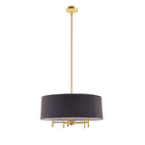 Presidio 5-Light Black Drum Shade Chandelier B03595694