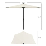 Half Umbrella Outdoor Patio 77907027