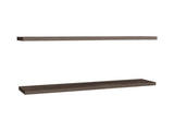 Floating Shelves 1.50" H, with 2 Shelf, Walnut B097P250908