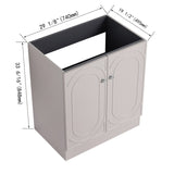 30" Freestanding Bathroom Vanity & 2 Soft-Close Cabinet Doors -Excluding Sink W999P241054