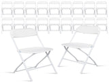10pcs Injection Molding Classic Garden Plastic Folding Chair White 83332635