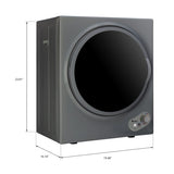 GYJ25-78G2 Compact Portable Household clothes Dryer 2.5KG 1.6cuft with Stainless Steel Drum Black 01341671