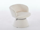 Adjustable Height 360&deg Swivel Bar Stool, Modern Chenille Upholstered Round Dining Chair, W1143P460575