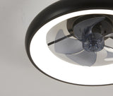 19.7-inch Black LED Ceiling Fan Light Dimmable and Adjustable Color Temperature, APP & Remote W1340P246417