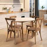 2pcs X- back Garden Plastic Folding Chair Farmhouse Brown 62831755