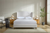 Hannah Upholstered Wingback Bed Size King / Tall 54" Headboard Upholstered King Bed / Premium B083P235518