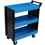 3 Tier Rolling Tool Cart on Wheels,Heavy Duty Utility Tool Cart with Pegboard for Repair Shop, W465P146341