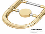 Beginner Jazz B-Flat Tenor Trombone Gold Lacquer W/ Backpack Case Cleaning Kit Gloves 21465000