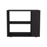 Garden 19,7" High Side Table , End Table, Sofa Table with Two Shelves Black B070P286463