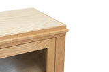Tybee 86 inch Electric Fireplace TV Console for TVs up to 95 inches, Natural Finish B108P292302