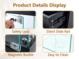 American-Style Non-Lit Glass Display Cabinet Soft-Close Drawer Slides 3 W2920P303684