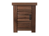 14 inch Chairside Table, No Assembly Required, Whiskey Finish B108P160192