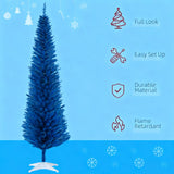 Pencil Christmas Tree,Decorated Christmas Tree with Realistic Branch Tips and Plastic Stand 98502928