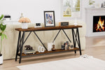 ZUN 70.9 Inch Extra Long Sofa Table, Console Behind Sofa, Entryway Table with 2 Tier Storage Shelves for W1668P237300