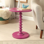 ZUN Purple Accent Table with Pedestal Base B062P209055