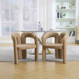 COOLMORE Contemporary Designed Velvet Fabric Upholstered Accent/Dining Chair /Barrel Side Chairs W395P224766