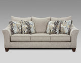 Camero Fabric Pillowback 2-Piece Living Room Set, Sofa and Loveseat, Gray T2574P195445