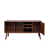 ZUN TV Stand Use in Living Room Furniture with 1 storage and 3 shelves Cabinet W331P247814