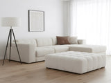 White Boucle Multipurpose Ottoman N769P350122W