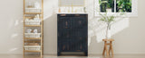 24x18x34 Inches Vintage Style Small Bathroom Vanity Combo with Ceramic Sink, 2 Soft-close Doors WF320828AAP