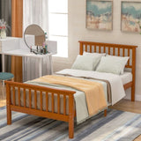 Wood Platform Bed with Headboard and Footboard WF191767AAL