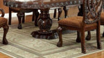 ZUN Formal Majestic Traditional Dining Chairs Cherry Solid wood Fabric Seat Intricate Carved Details Set B01170341