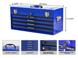 20-inch Steel Portable Tool Box With Drawers - Tool Storage Box Organizer With Metal Lock Closure 67419346