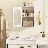 Wall-Mounted Bathroom Cabinet/Medicine Cabinet - Wavy Design Tempered Glass Door, 22 lbs Bottom 79949420
