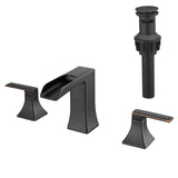Bathroom Faucets for Sink 3 Hole ORB 8 inch Widespread Bathroom Sink Faucet with Pop Up Drain Double W1932P181982
