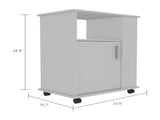 Correy 4-Shelf Microwave Cabinet with Caster White B06280096
