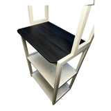 23.62" White and Black color Bakers Rack for Kitchen with Storage, Coffee Bar, 5-Tier Kitchen W1412P230430