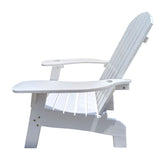 Outdoor or indoor Wood Adirondack chair with an hole to hold umbrella on the arm ,white W2297P143389
