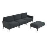 ZUN [New] 103.5*59" Modern L-shaped Sectional Sofa, 4-seat Velvet Fabric Couch Set with 23013217