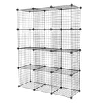 ZUN 12-Cube Organizer Cube Storage Storage Shelves Wire Cube Storage Origami Shelves Metal Grid 82647882