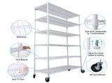 6 Tier 6000lbs Capacity NSF Metal Shelf Wire Shelving Unit, Heavy Duty Adjustable Storage Rack with 81168611